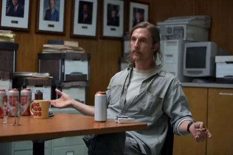 McConaughey throws up his hands blank meme template