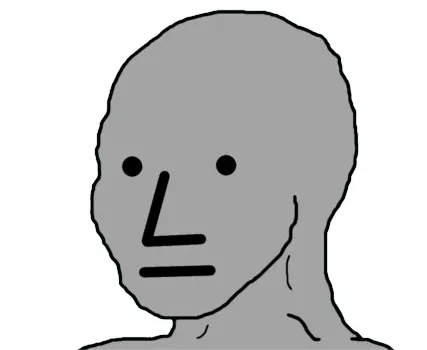 NPC Wojak blank meme template