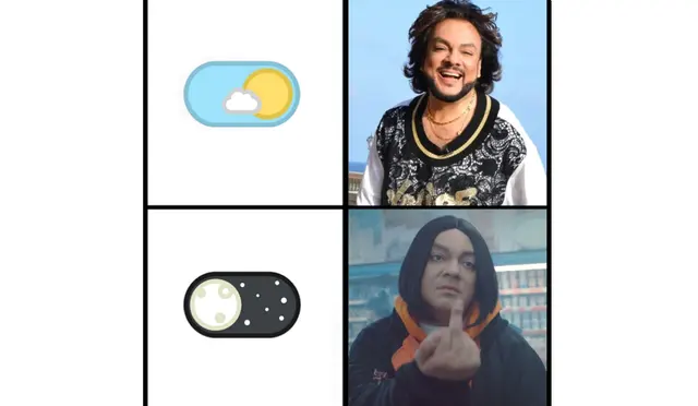 Day Mode / Night Mode blank meme template