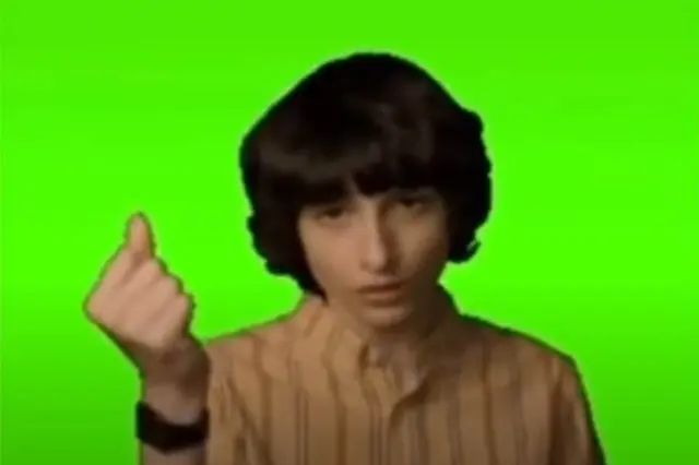 Finn Wolfhard Snapping blank meme template