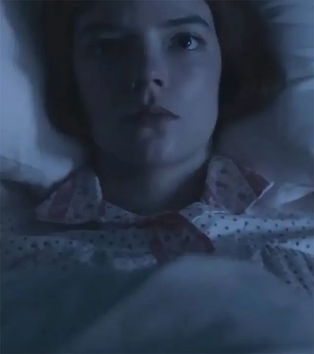 Beth Harmon looking at the ceiling blank meme template