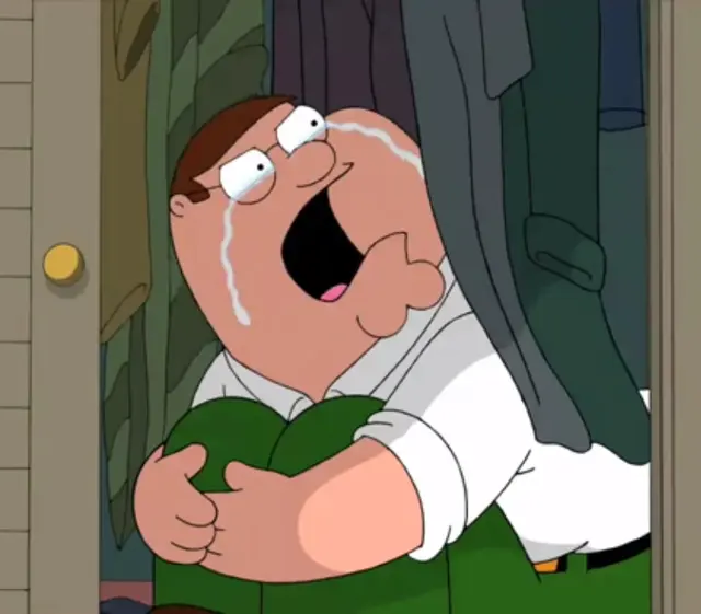 Peter Griffin cries blank meme template