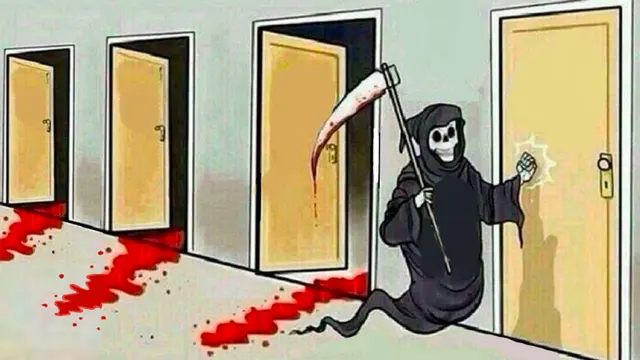Death knocking on doors blank meme template