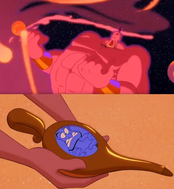 Genie Lamp blank meme template