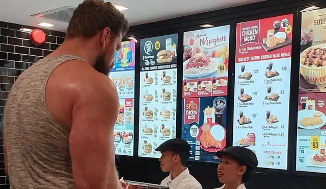 Big Guy Ordering at McDonald’s meme template