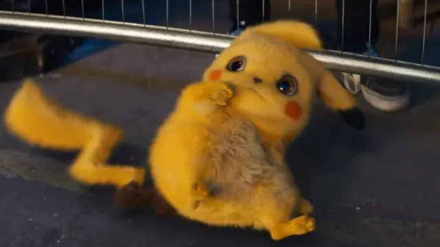 Cowering Detective Pikachu blank meme template
