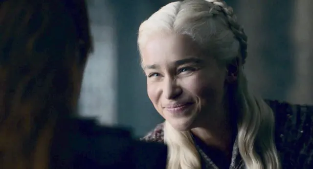 Daenerys smiles blank meme template