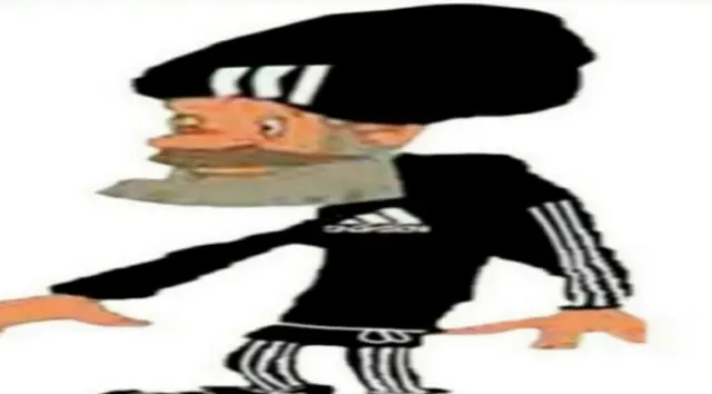 Grandfather Tikhon in an Adidas suit blank meme template