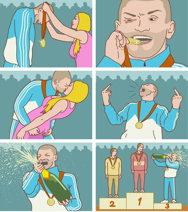 3rd Place Celebration meme template