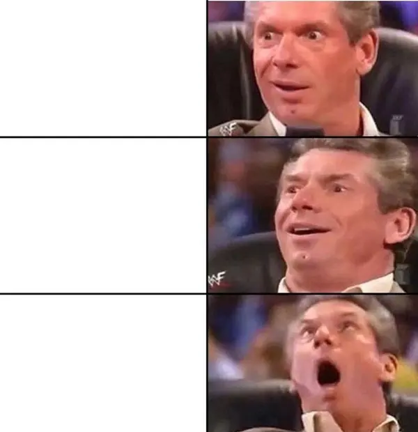 Vince McMahon Reaction blank meme template